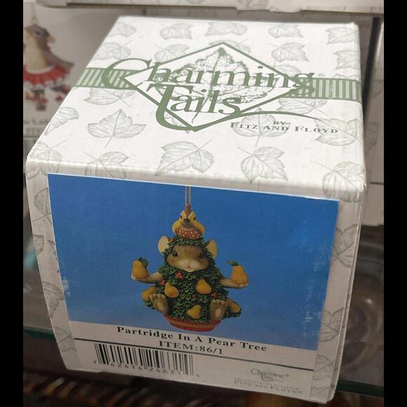 Charming Tails 12 Days of Christmas Ornament ~ PARTRIDGE IN A PEAR TREE ~ BNIB - Picture 2 of 5